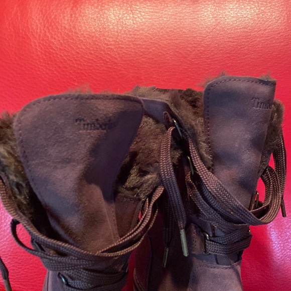 Timberland Purple Suede FauxFur Lined Midcalf Boots NeverUsed - Picture 2 of 12